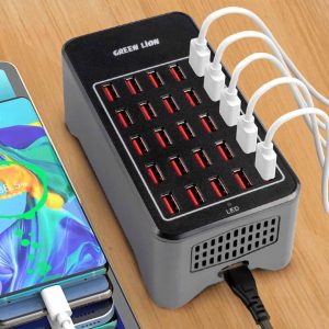 دستگاه شارژ مولتی پورت 25 گرین لاین   150w GNMULPORT25