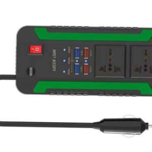 مبدل برق و شارژر خودرو گرین لاین مدل spark 300