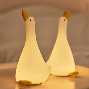چراغ خواب سیلیکونی ضربه ای مدل اردک گردن دراز