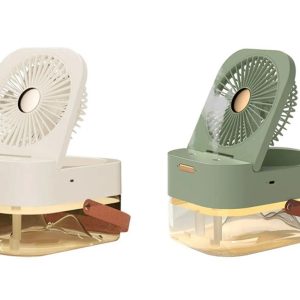 پنکه رومیزی مرطوب کننده هوا و چراغ خواب رومیزی مدل Desktop Fan Night Light Humidifying Fan 2.5L