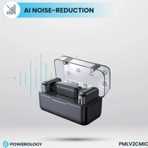 میکروفون یقه ای پاورولوژی مدل PMLV2CMIC دو فرستنده وایرلس