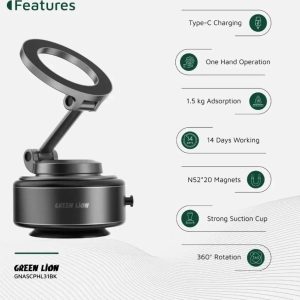 هولدر وکیومی گرین لاین Green Lion GX-31 Auto Suction Phone Holder