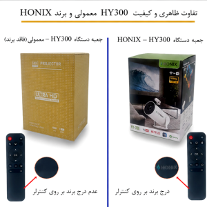ویدئو پرژکتور قابل حمل HY300 رم2 حافظه 16 Full HD (پک اصلی HONIX)